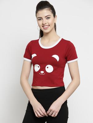 contrast detail quirky crop tee - 16456826 - Standard Image - 2