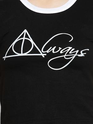 contrast detail quirky crop tee - 16456843 - Standard Image - 5