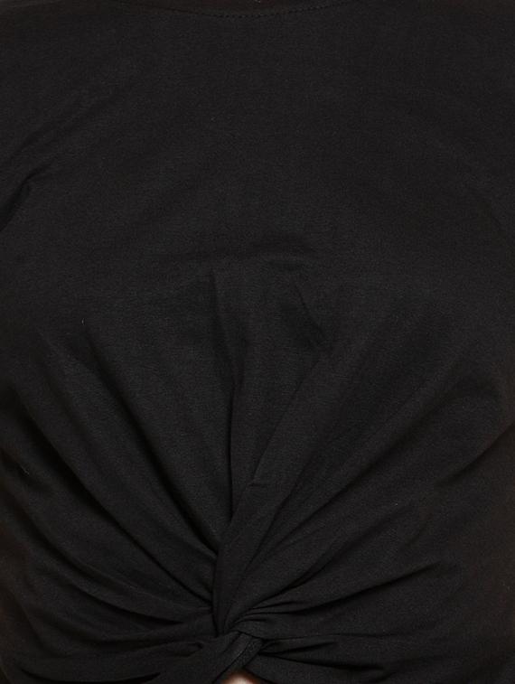 knot detail solid crop tee - 16456855 - Zoom Image - 5