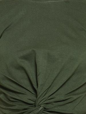 knot detail solid crop tee - 16456856 - Standard Image - 5