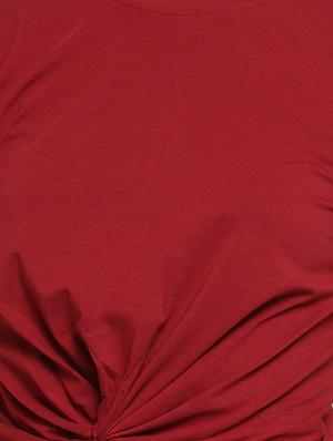 knot detail solid crop tee - 16456858 - Standard Image - 5