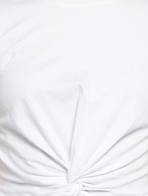knot detail solid crop tee - 16456861 - Standard Image - 5