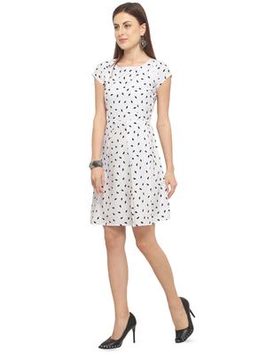 round neck pleated a-line dress - 16457103 - Standard Image - 2