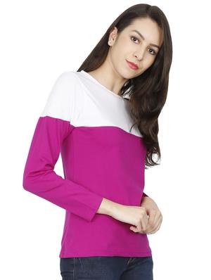 round neck color block tee - 16457927 - Standard Image - 2