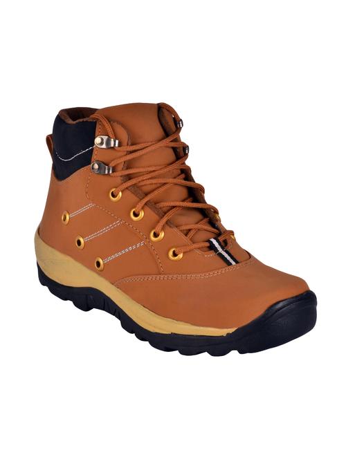 aadi shoes tan leatherette high ankle boots - 16458213 - Standard Image - 1