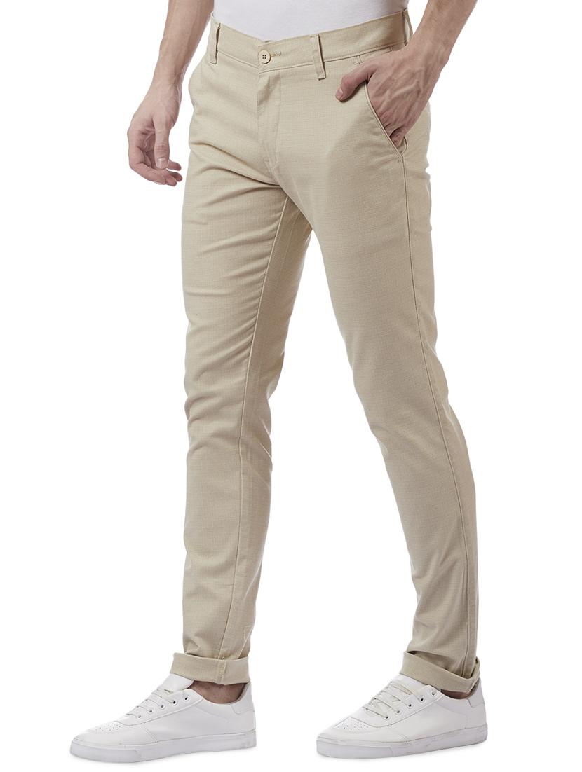 beige textured chinos - 16458276 - Zoom Image - 2
