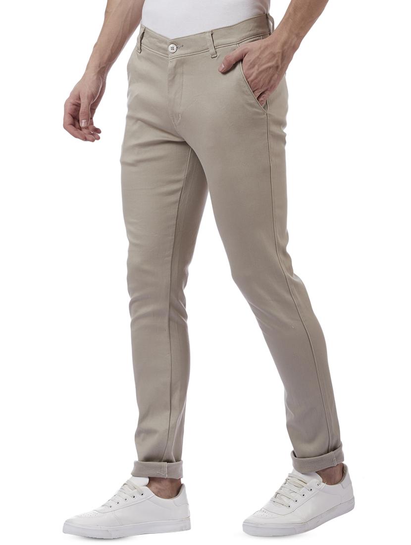 beige solid chinos - 16458279 - Zoom Image - 2