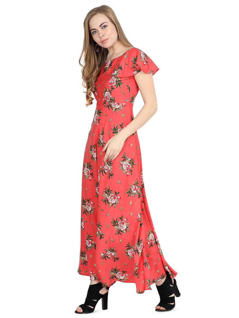 boat neck geometric maxi dress - 16458288 - Zoom Image - 2