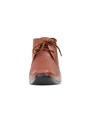 Kira brown leatherette lace-up derbys - 16459340 - Standard Image - 2