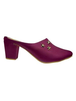 purple slip on pumps - 16459421 - Standard Image - 2