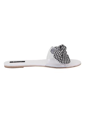 white slip on sandals - 16459547 - Standard Image - 2