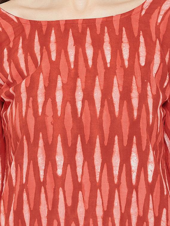 boat neck ikat a-line dress - 16459831 - Zoom Image - 5