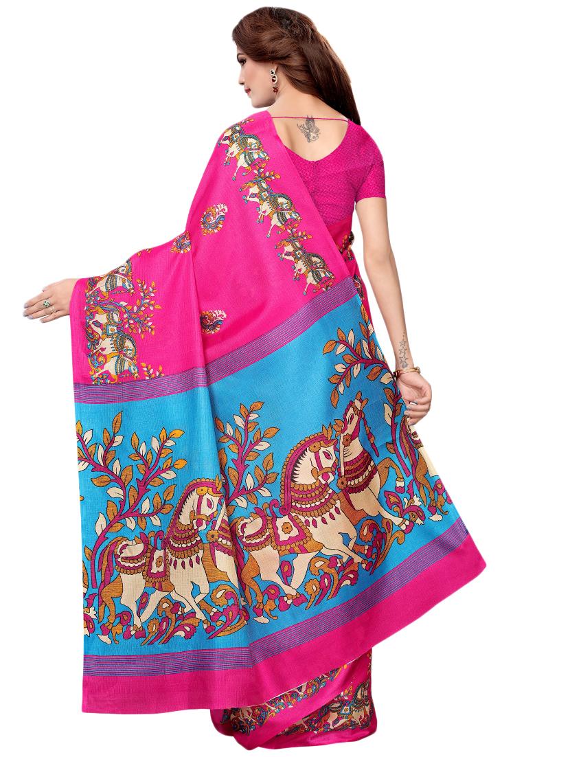 conversational printed saree with blouse - 16460208 - Zoom Image - 2