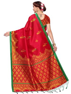 kalamkari printed saree with blouse - 16460285 - Standard Image - 2