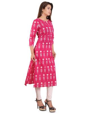 block printed straight kurta - 16462306 - Standard Image - 2
