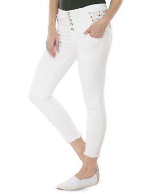 button up criss cross detail jean - 16462727 - Standard Image - 2