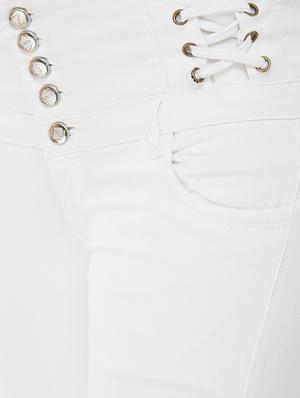 button up criss cross detail jean - 16462727 - Standard Image - 5