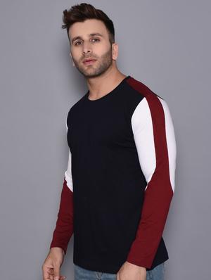 black color block t-shirt - 16462761 - Standard Image - 2
