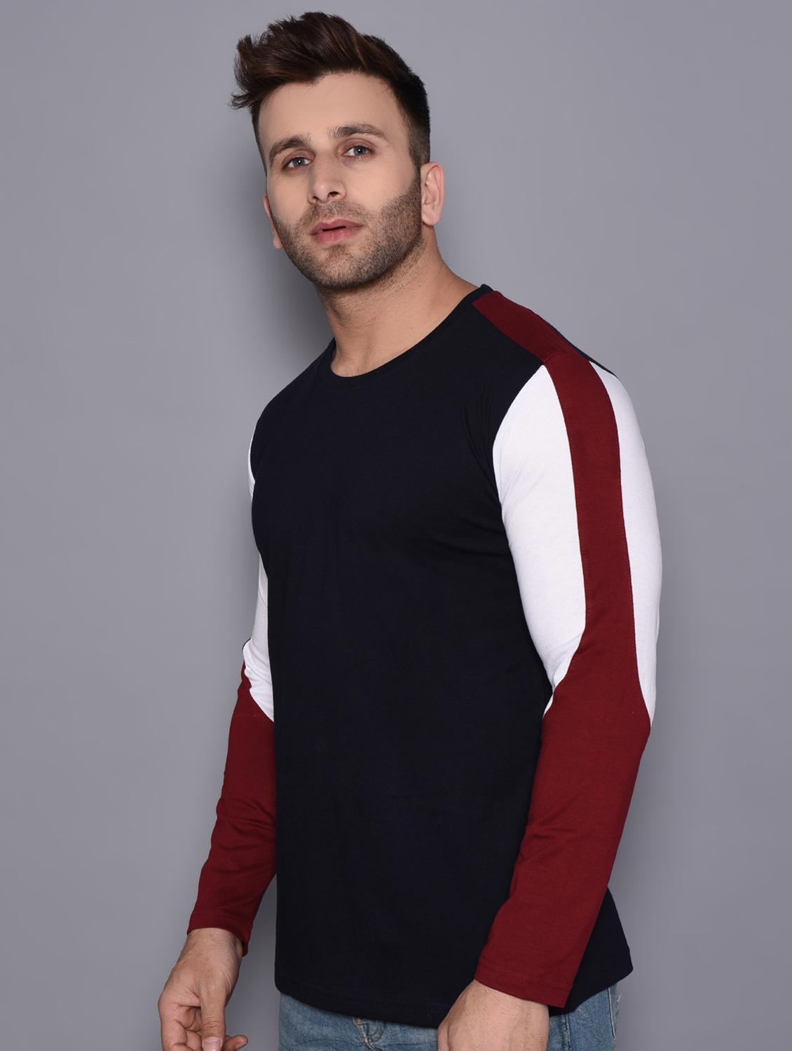 black color block t-shirt - 16462761 - Zoom Image - 2