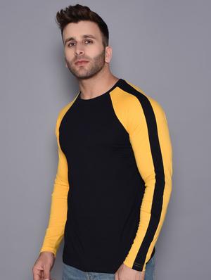 black color block raglan t-shirt - 16462792 - Standard Image - 2