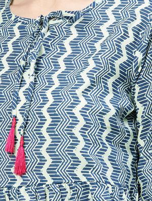 blue cotton regular top - 16463206 - Standard Image - 5