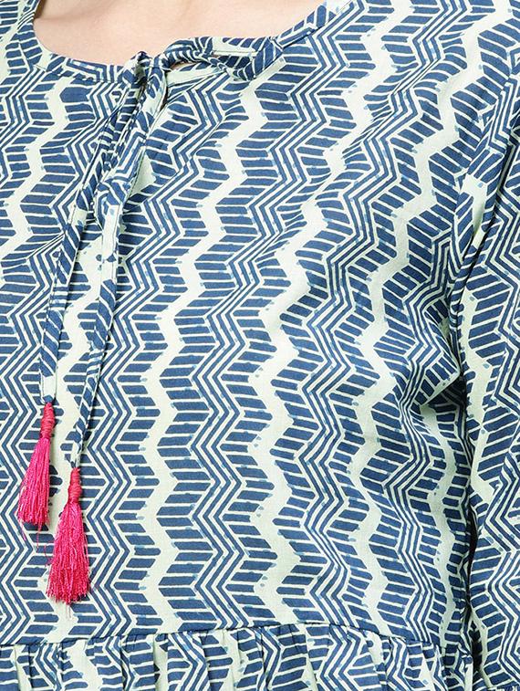 blue cotton regular top - 16463206 - Zoom Image - 5