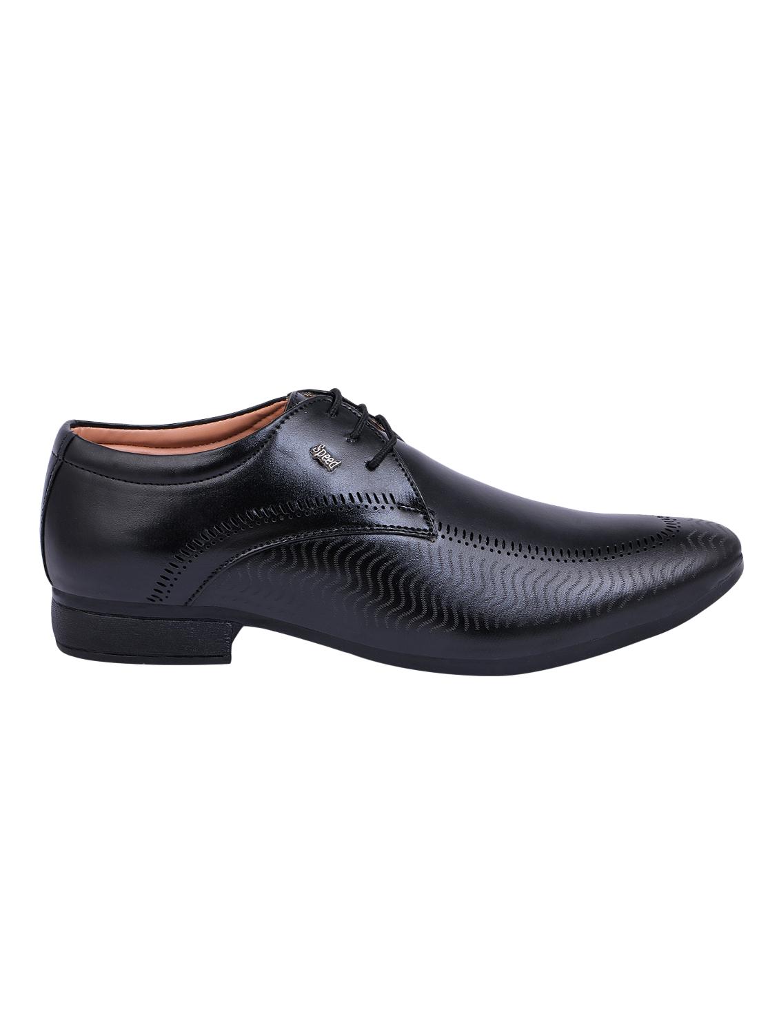 shoemate black leatherette lace-up derbys - 16465350 - Zoom Image - 2