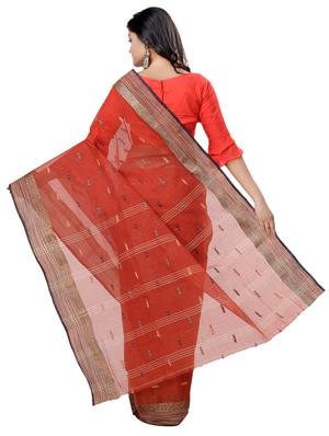 solid bordered tant saree - 16465892 - Standard Image - 2
