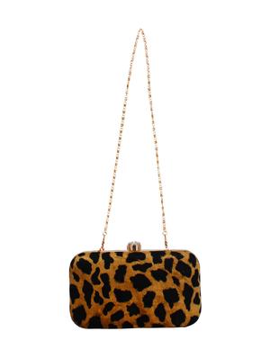 gold velvet box clutch - 16466007 - Standard Image - 5