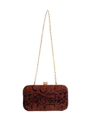 brown velvet box clutch - 16466008 - Standard Image - 5