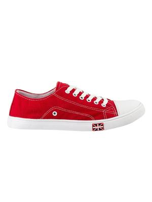GOLD red canvas lace up sneakers - 16466115 - Standard Image - 2