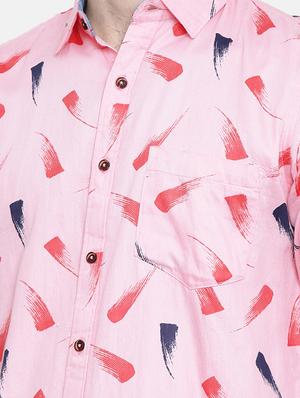 pink printed casual shirt - 16466191 - Standard Image - 5