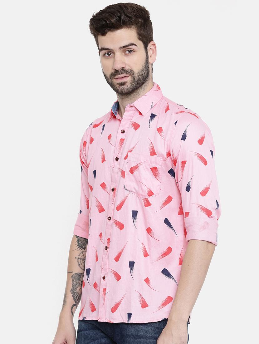 pink printed casual shirt - 16466191 - Zoom Image - 2