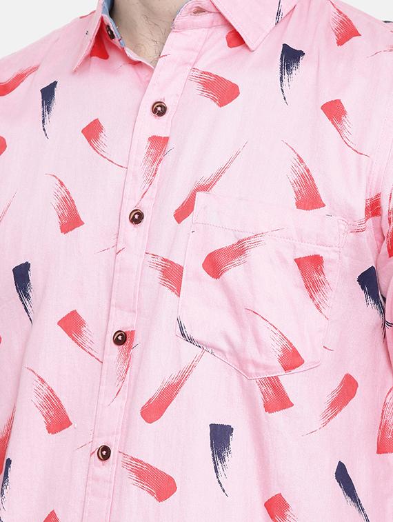 pink printed casual shirt - 16466191 - Zoom Image - 5