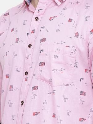 pink printed casual shirt - 16466197 - Standard Image - 5