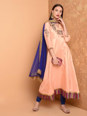 embroidered angrakha suit set - 16466326 - Standard Image - 2