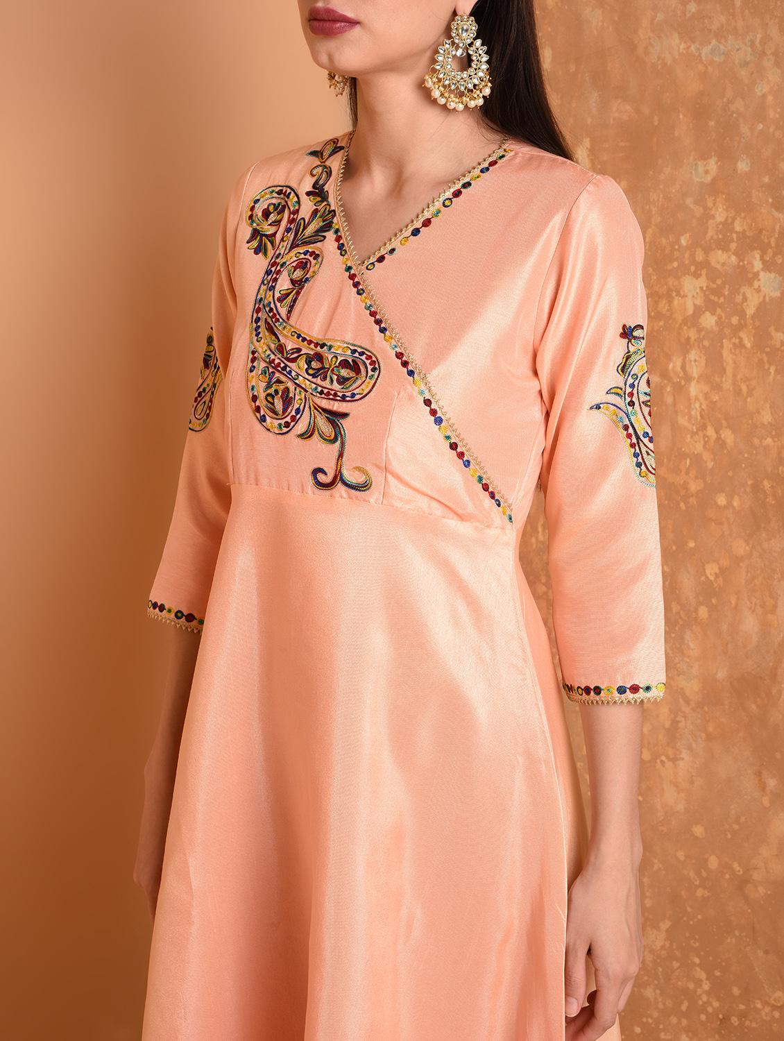 embroidered angrakha suit set - 16466326 - Zoom Image - 5