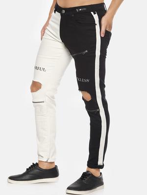 multi colored printed distressed jeans - 16466356 - Standard Image - 2