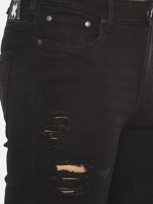 black printed distressed jeans - 16466360 - Standard Image - 5