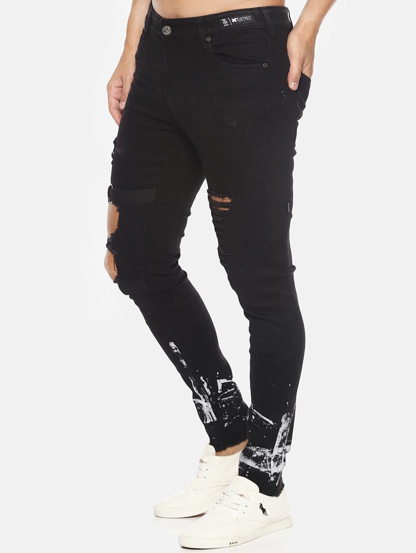 black printed distressed jeans - 16466360 - Zoom Image - 2