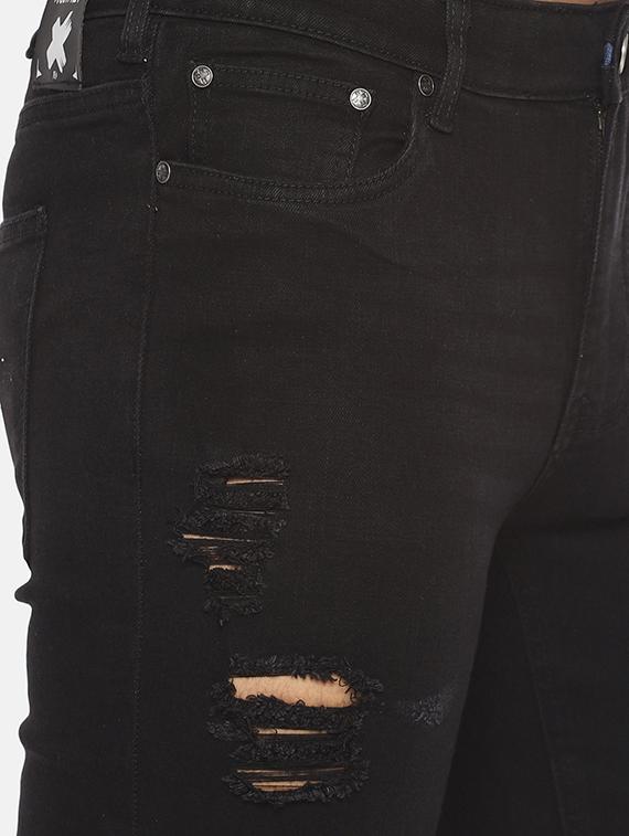 black printed distressed jeans - 16466360 - Zoom Image - 5