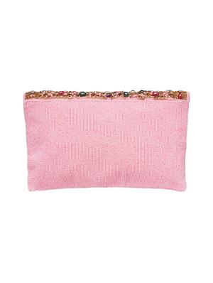 pink silk envelope clutch - 16466424 - Standard Image - 2