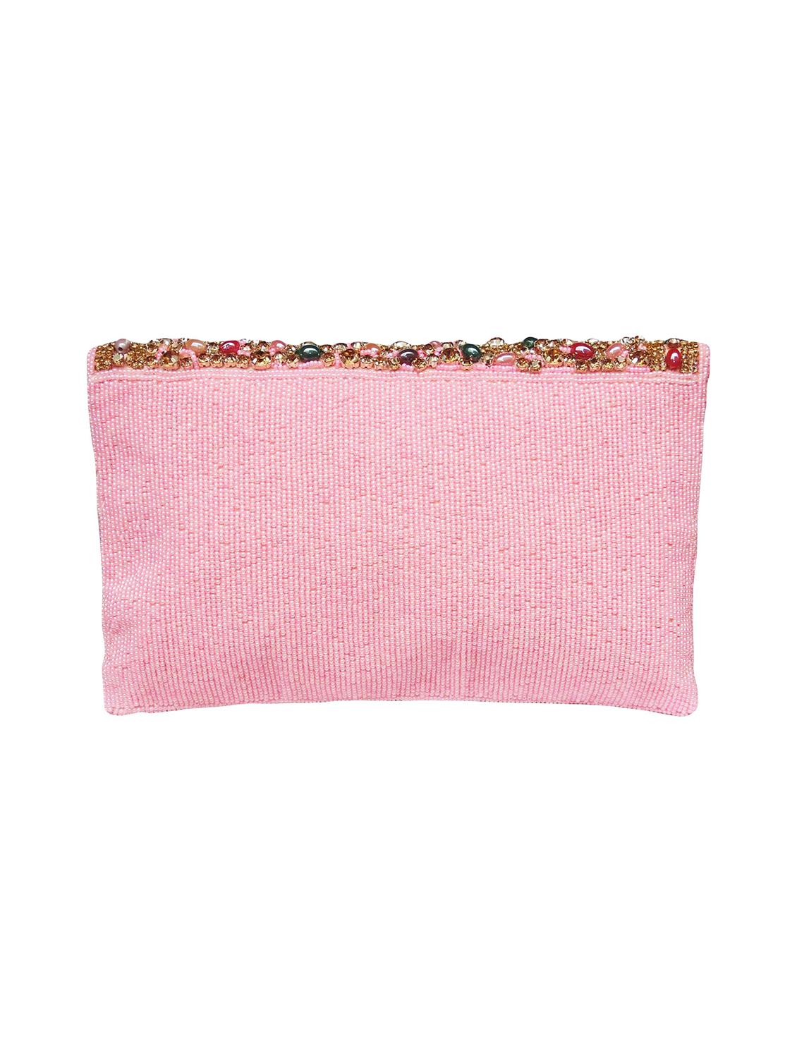 pink silk envelope clutch - 16466424 - Zoom Image - 2