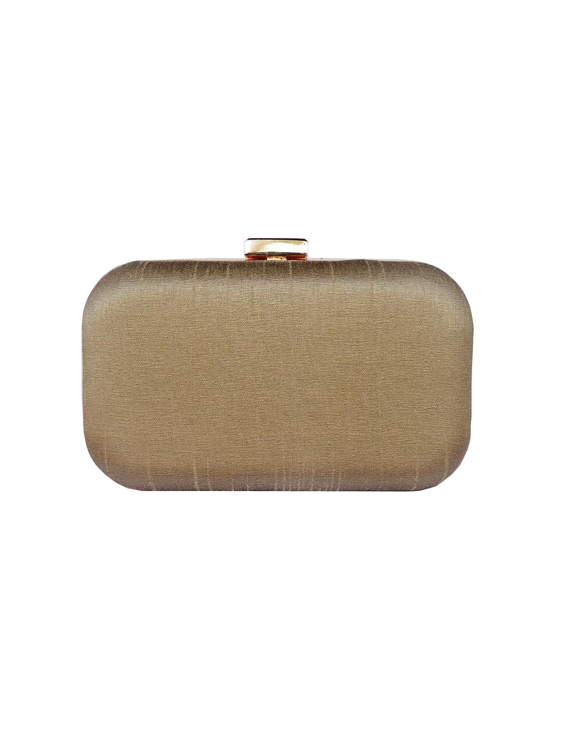 gold metal box clutch - 16466429 - Zoom Image - 2
