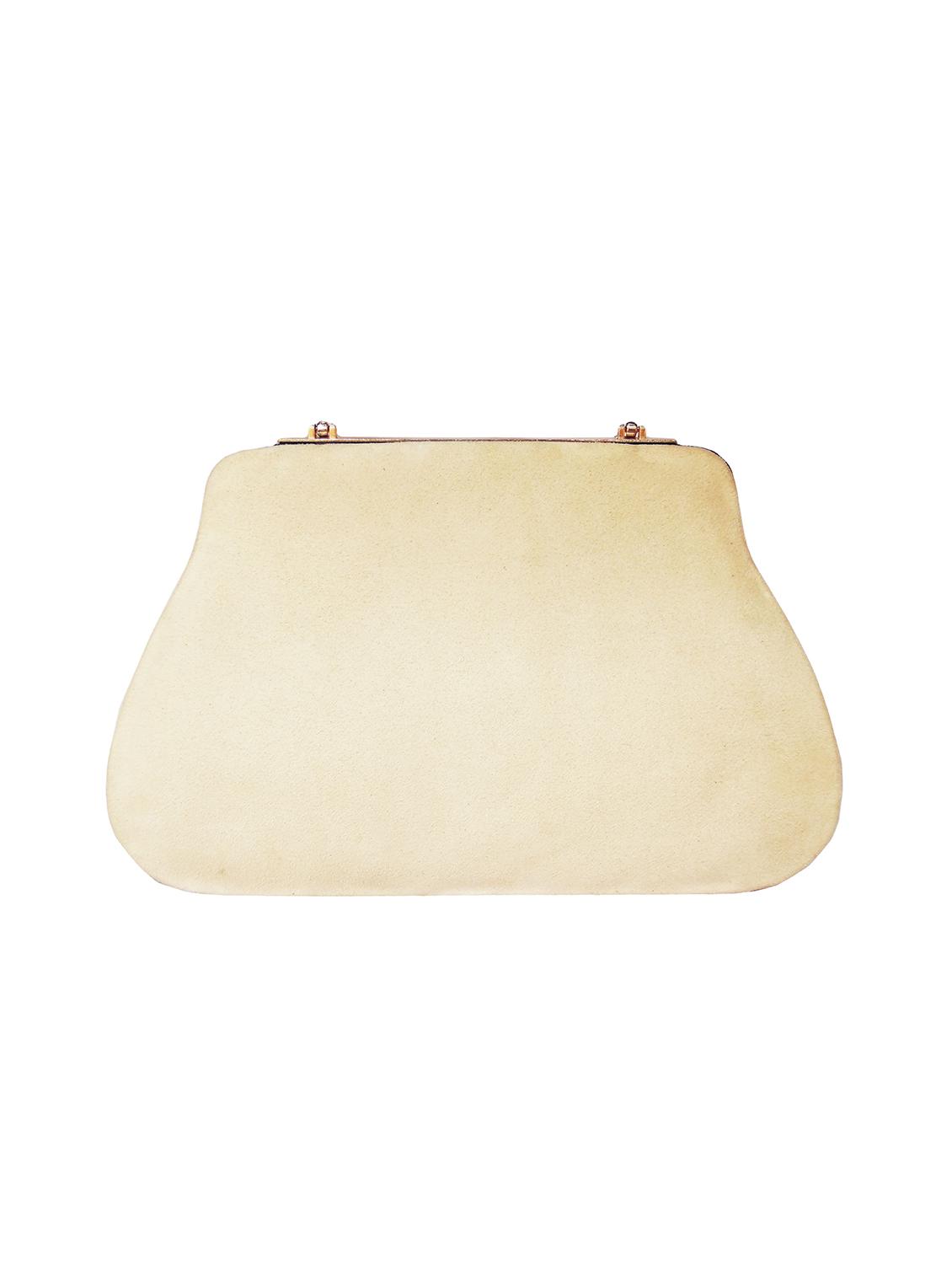 beige leather regular clutch - 16466431 - Zoom Image - 2