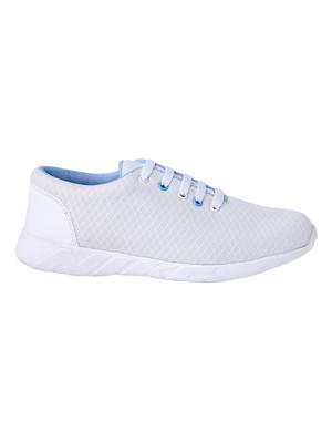 shoemate white mesh lace up sport shoes - 16466503 - Standard Image - 2