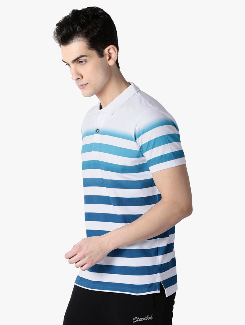 white striped polo t-shirt - 16467580 - Zoom Image - 2