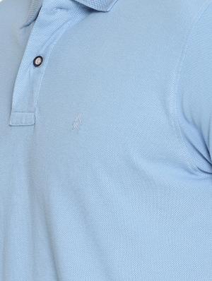 light blue solid polo t-shirt - 16467635 - Standard Image - 5