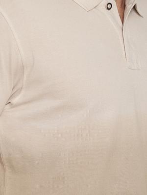beige ombre polo t-shirt - 16467643 - Standard Image - 5