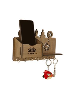 yoga asanas-wooden key holder (7 hooks) - 16467914 - Standard Image - 2